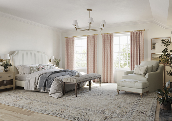 Trellis Prints, Vine and Bloom Rosies Pink - Made to Measure Curtains - Image 7
